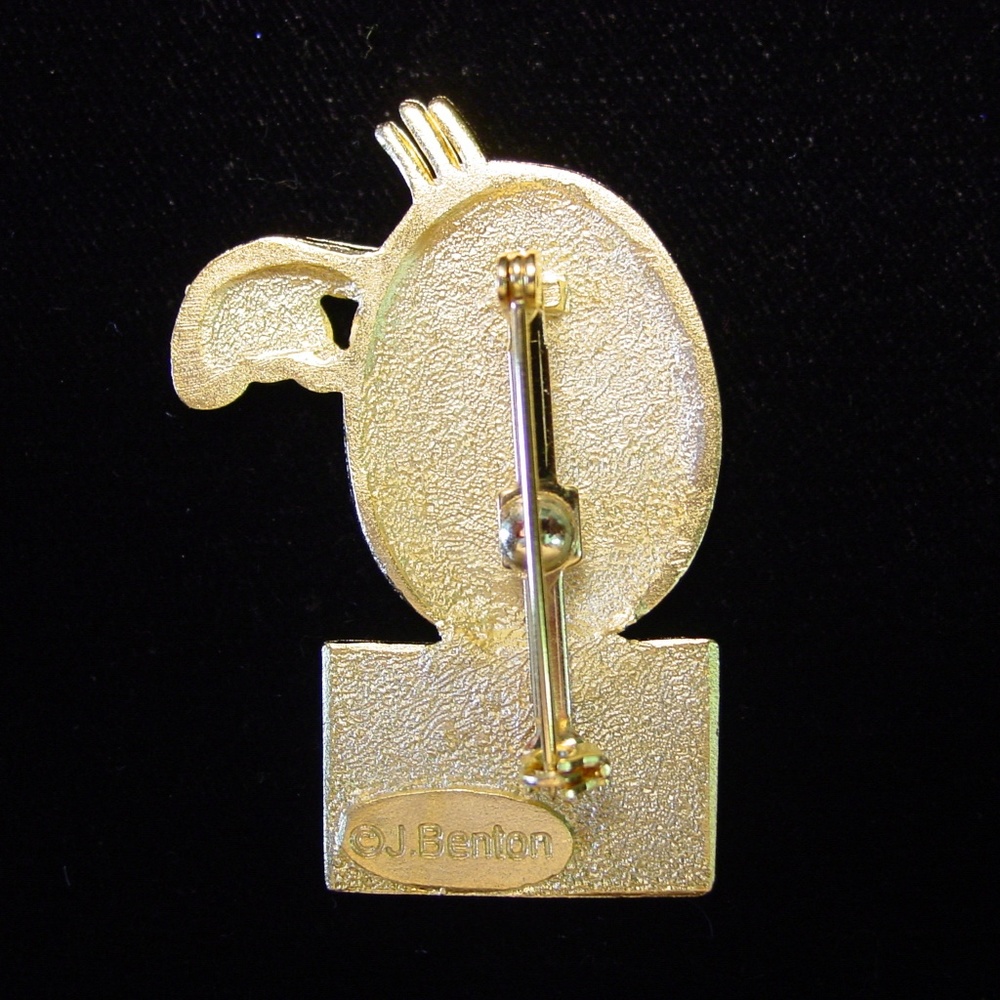 🌸 3/$12 🐝 FUNNY Face 'DUH' Pin Brooch - Picture 2 of 2
